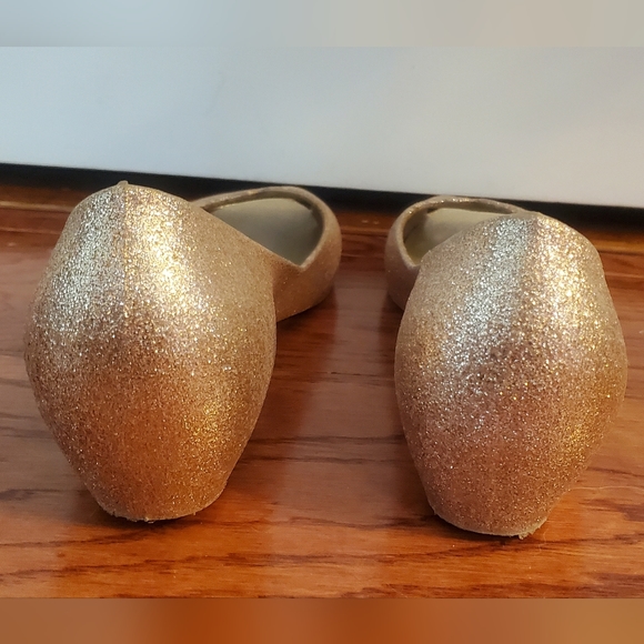 Chic by Lady Couture gold peep toe wedges - Picture 5 of 11